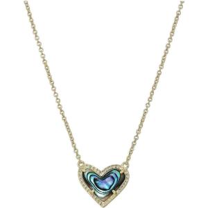 Kendra Scott Ari Heart Adjustable Length Pendant Necklace for Women, Fashion Jewelry(GOLD – ABALONE SHELL)