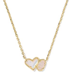 Kendra Scott Ari Heart Emilie Pendant Necklace, Fashion Jewelry for Women(GOLD – IVORY MOP/IRIDESCENT DRUSY)