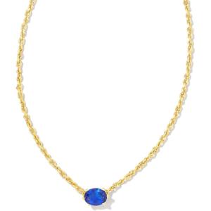 Kendra Scott Cailin Pendant Necklace, Fashion Jewelry for Women(GOLD – BLUE CRYSTAL)