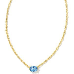 Kendra Scott Cailin Pendant Necklace, Fashion Jewelry for Women(GOLD – BLUE VIOLET CRYSTAL)