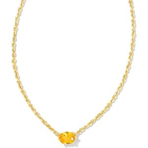 Kendra Scott Cailin Pendant Necklace, Fashion Jewelry for Women(GOLD – GOLDEN YELLOW CRYSTAL)