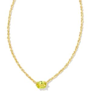 Kendra Scott Cailin Pendant Necklace, Fashion Jewelry for Women(GOLD – PERIDOT CRYSTAL)