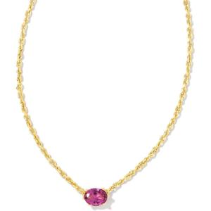 Kendra Scott Cailin Pendant Necklace, Fashion Jewelry for Women(GOLD – PURPLE CRYSTAL)
