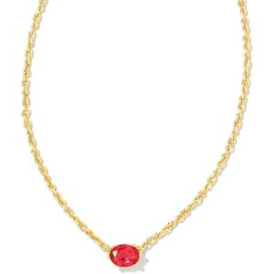 Kendra Scott Cailin Pendant Necklace, Fashion Jewelry for Women(GOLD – RED CRYSTAL)