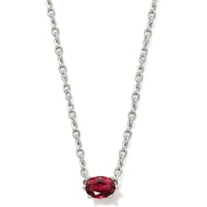 Kendra Scott Cailin Pendant Necklace, Fashion Jewelry for Women(RHODIUM – BURGUNDY CRYSTAL)