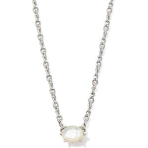 Kendra Scott Cailin Pendant Necklace, Fashion Jewelry for Women(RHODIUM – IVORY MOTHER OF PEARL)