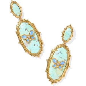 Kendra Scott Dolly Parton Elle Butterfly Statement Earrings, Fashion Jewelry for Women(SEA GREEN CHRYSOCCOLA)