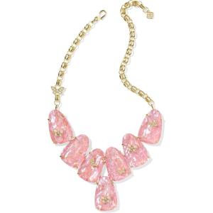 Kendra Scott Dolly Parton Harlow Statement Necklace in Light Pink Iridescent Abalone, 14k Gold-Plated Brass, Fashion Jewelry for Women