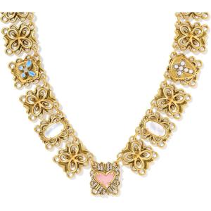 Kendra Scott Dolly Parton Statement Chain Necklace in Multi Mix, 14k Gold-Plated Brass, Fashion Jewelry for Women