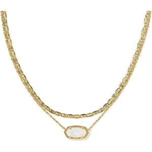 Kendra Scott Elisa Multi Strand Necklace for Women, Fashion Jewelry(GOLD – IVORY MOTHER OF PEARL)
