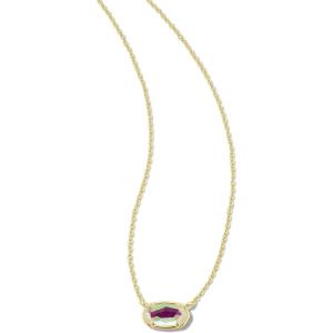 Kendra Scott Grayson Stone Pendant Necklace in Dichroic Glass, 14k Gold-Plated Brass, Fashion Jewelry for Women