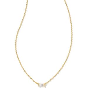 Kendra Scott Juliette Necklace, Fashion Jewelry for Women(GOLD – WHITE CRYSTAL)