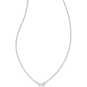 Kendra Scott Juliette Necklace, Fashion Jewelry for Women(RHODIUM – WHITE CRYSTAL)