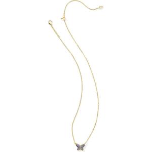 Kendra Scott Lillia Crystal Pendant Necklace, Fashion Jewelry for Women(GOLD – BLUE CRYSTAL)