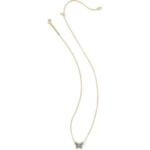 Kendra Scott Lillia Crystal Pendant Necklace, Fashion Jewelry for Women(GOLD – BLUE GREEN CRYSTAL)