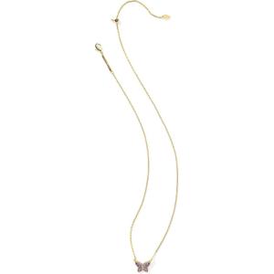 Kendra Scott Lillia Crystal Pendant Necklace, Fashion Jewelry for Women(GOLD – VIOLET CRYSTAL)