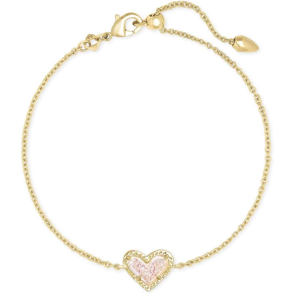 imageKendra Scott Ari Heart Link Chain Bracelet for Women Fashion JewelryGOLD IRIDESCENT DRUSY