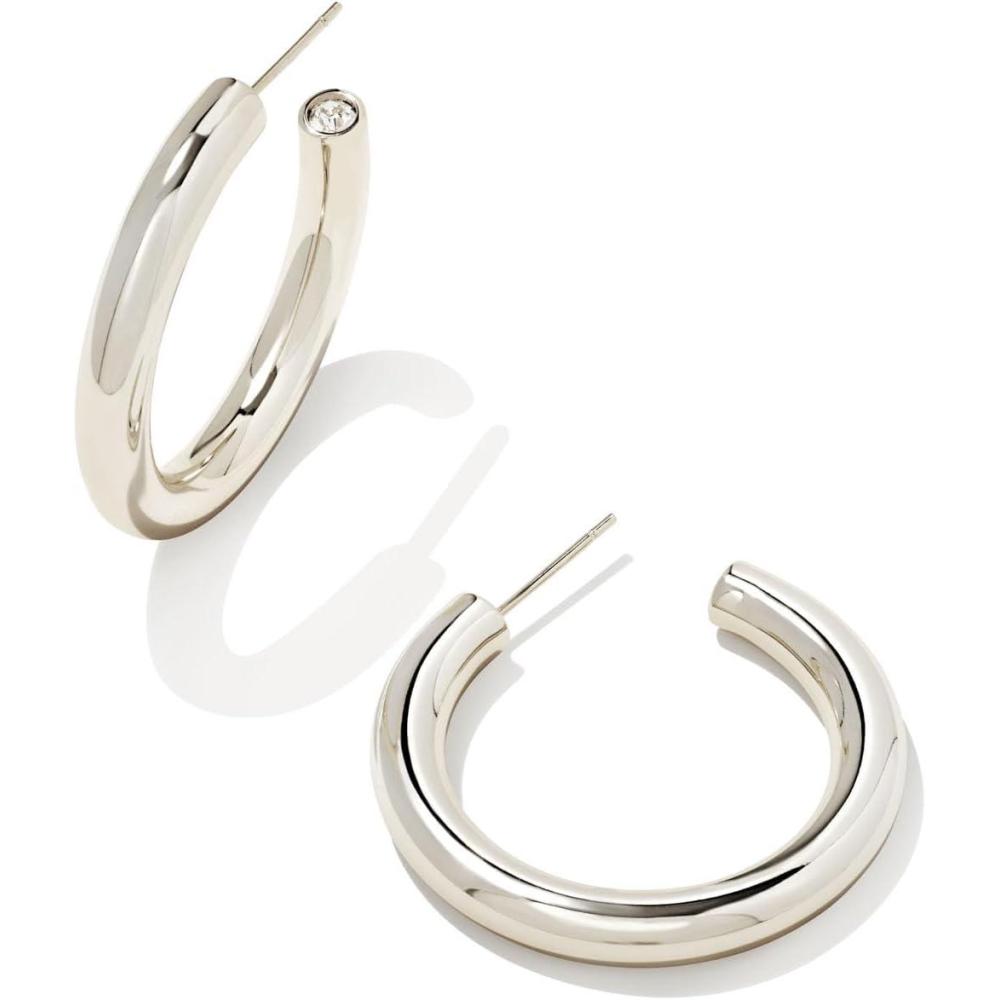 imageKendra Scott Colette Large Hoop Earrings Fashion Jewelry for WomenRHODIUM