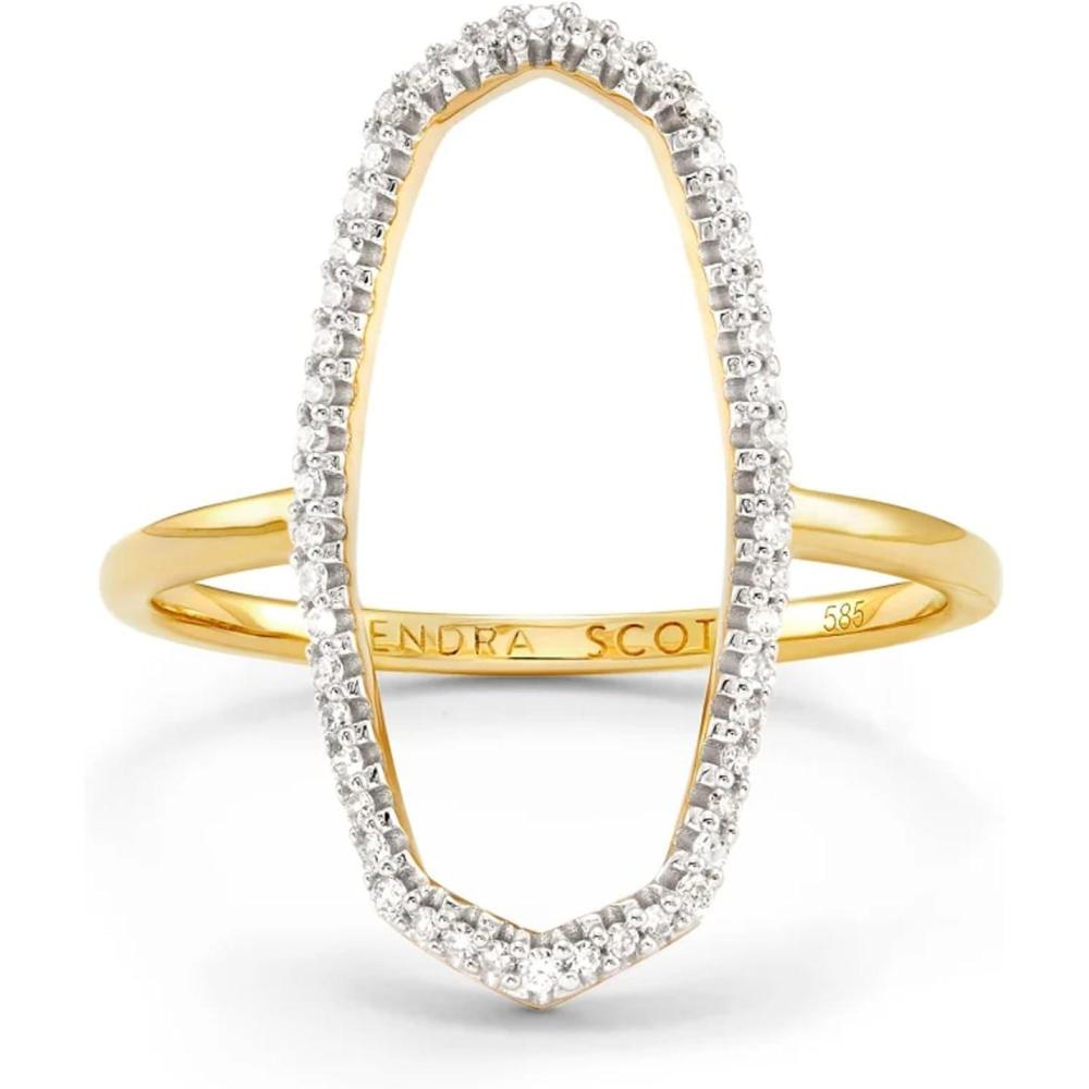 imageKendra Scott Dani 14k Gold Open Ring Fine Jewelry for Women14K GOLD WHITE DIAMOND