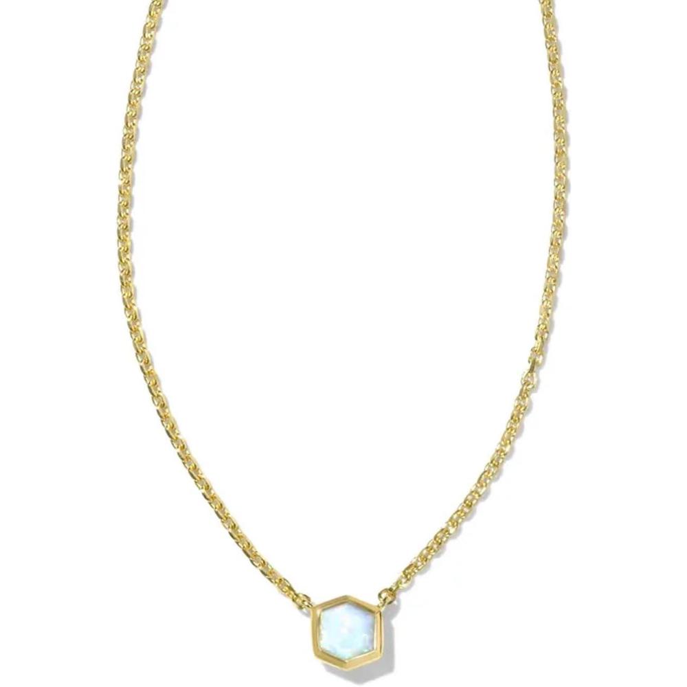imageKendra Scott Davie Pendant Necklace 18k Gold Vermeil Opal