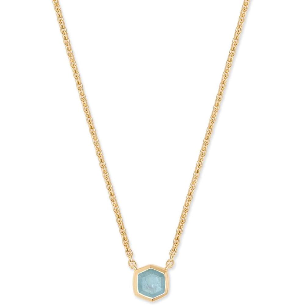 imageKendra Scott Davie Pendant Necklace in 18K Gold Vermeil Fine Jewelry for Women Aquamarine