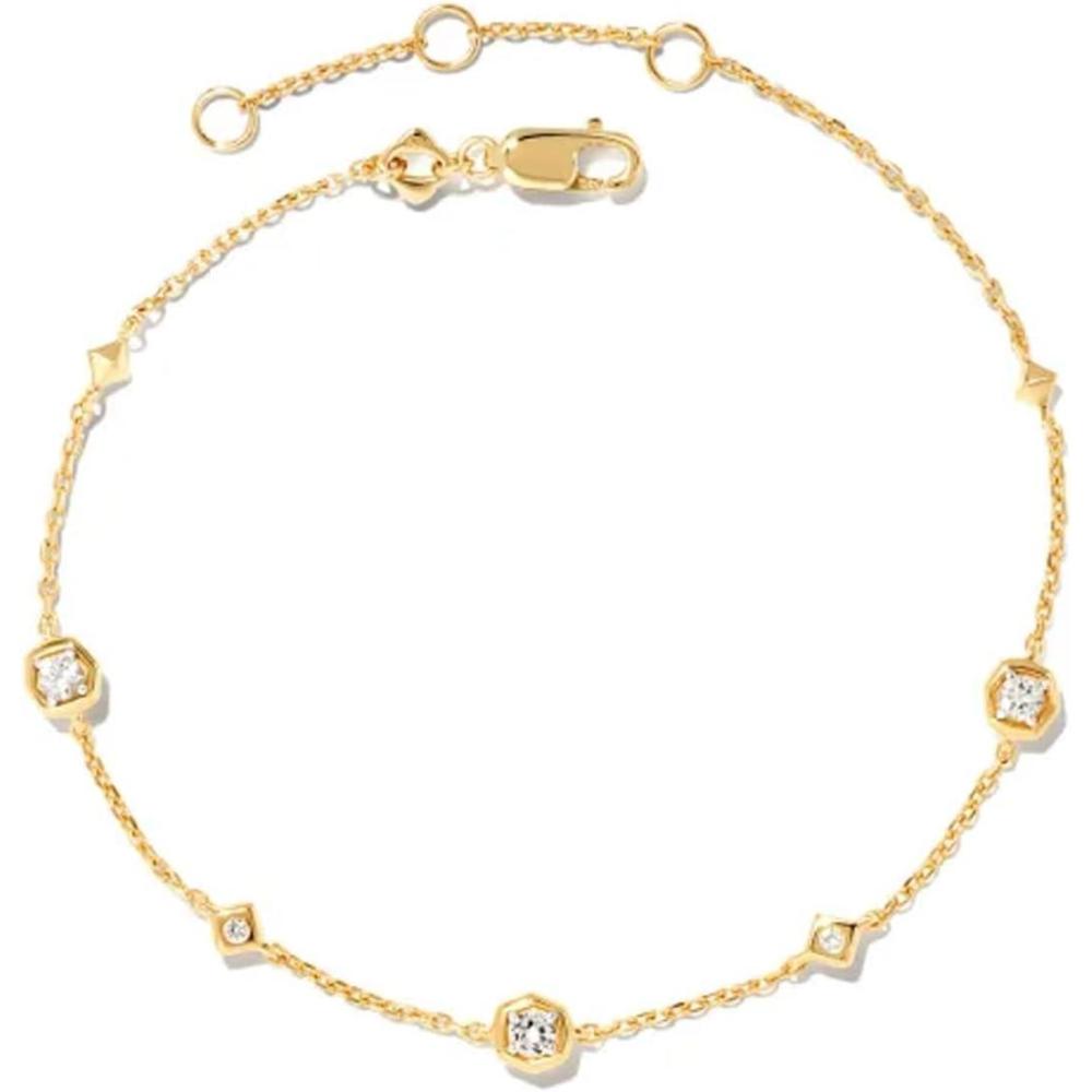 imageKendra Scott Davie Trio Delicate BraceletWHITE SAPPHIRE