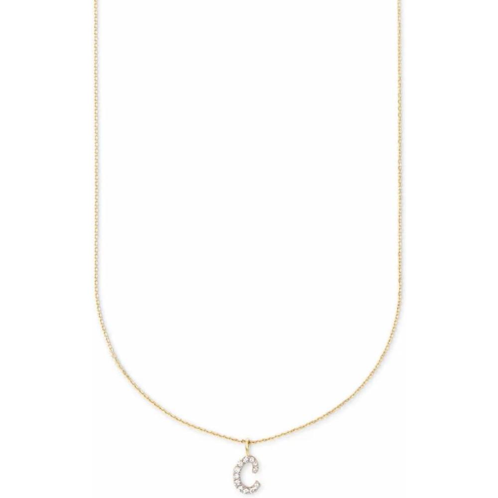 imageKendra Scott Diamond Letter AZ Pendant Necklace Fine Jewelry For WomenLETTER C
