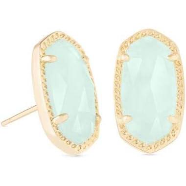 imageKendra Scott Ellie Stud Earrings for Women Fashion JewelryGoldChalcedony Glass