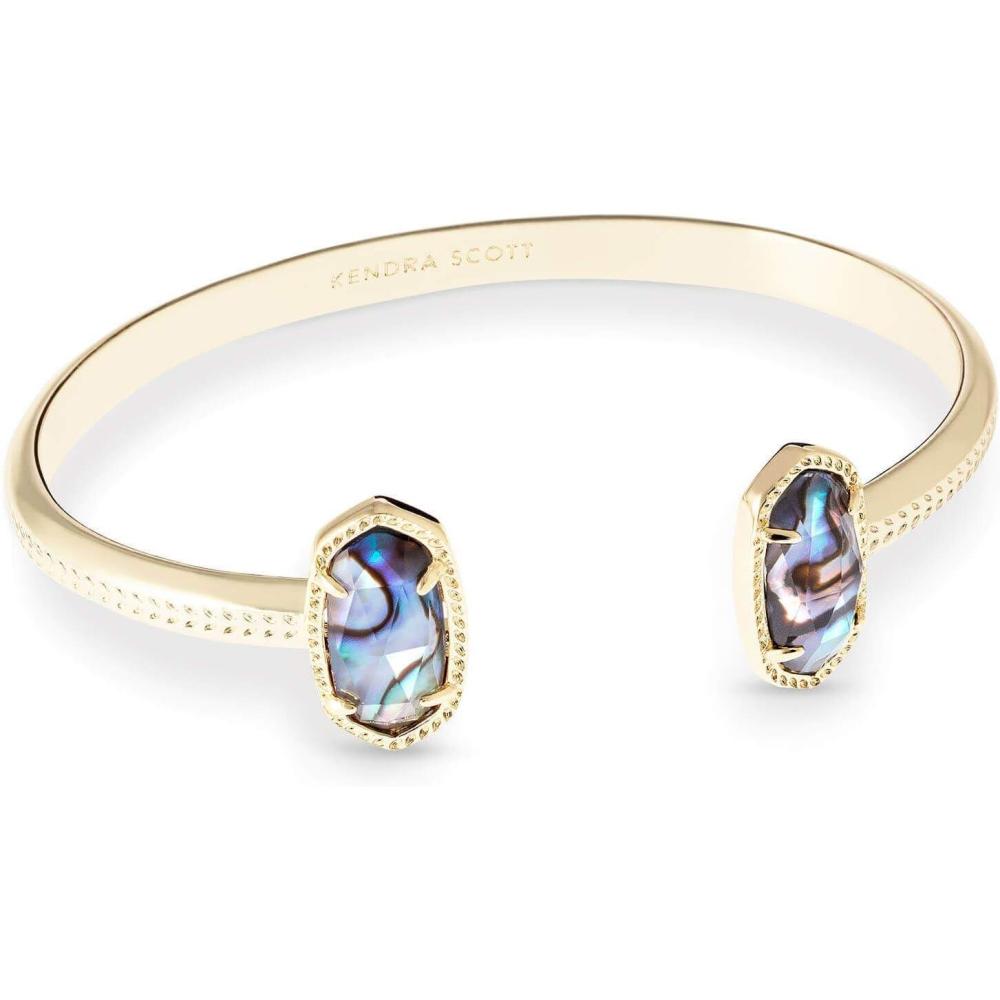 imageKendra Scott Elton Cuff Bracelet for Women Fashion JewelryGOLD ABALONE SHELL