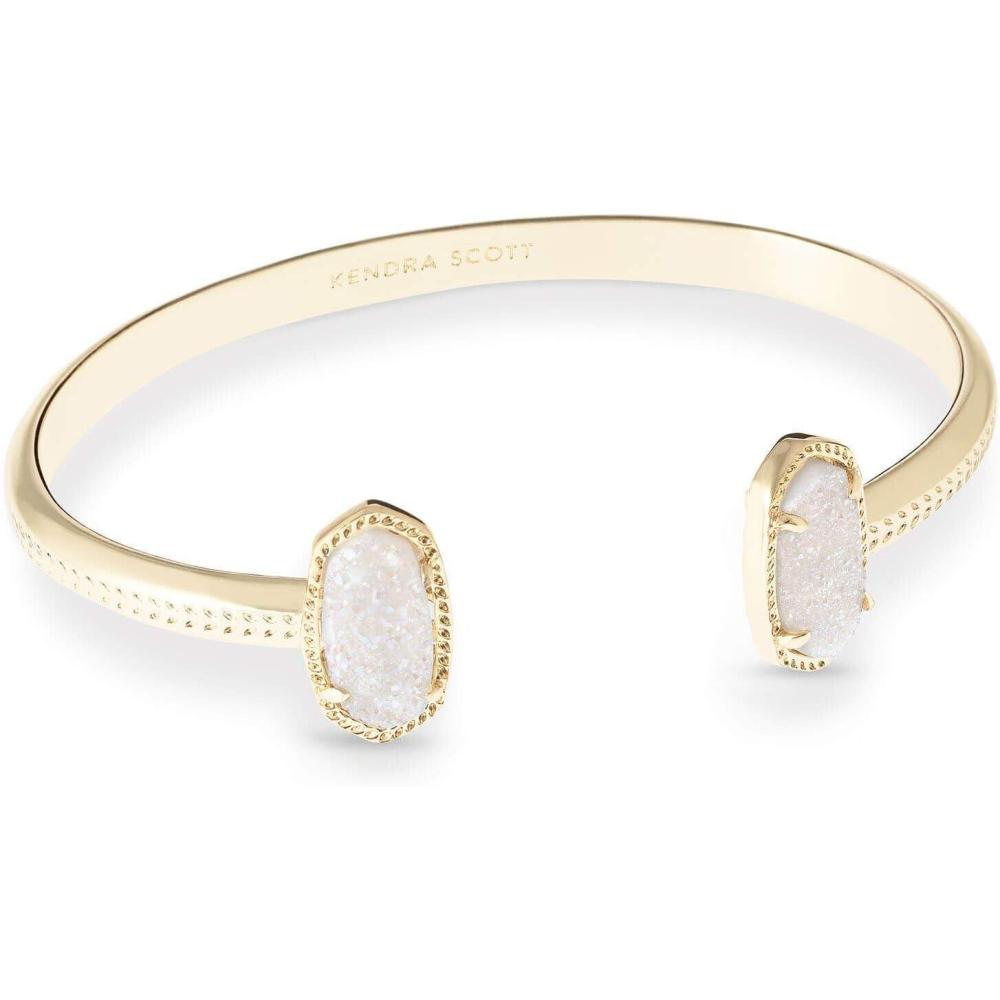imageKendra Scott Elton Cuff Bracelet for Women Fashion JewelryGOLD  IRIDESCENT DRUSY