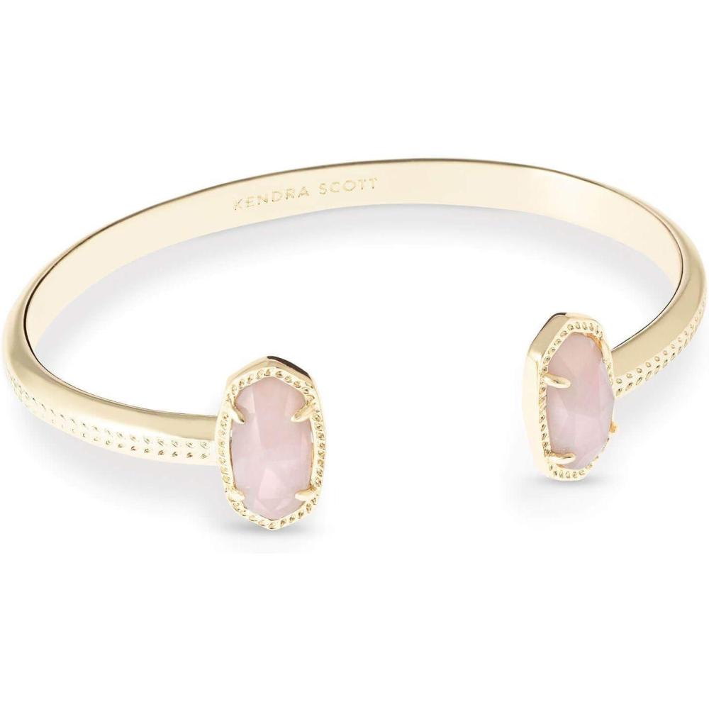 imageKendra Scott Elton Cuff Bracelet for Women Fashion JewelryGOLD ROSE QUARTZ