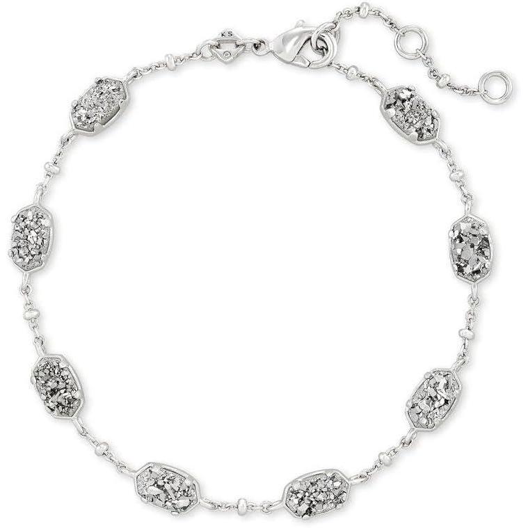 imageKendra Scott Emilie Link Bracelet for Women Fashion JewelryRHODIUM PLATINUM DRUSY