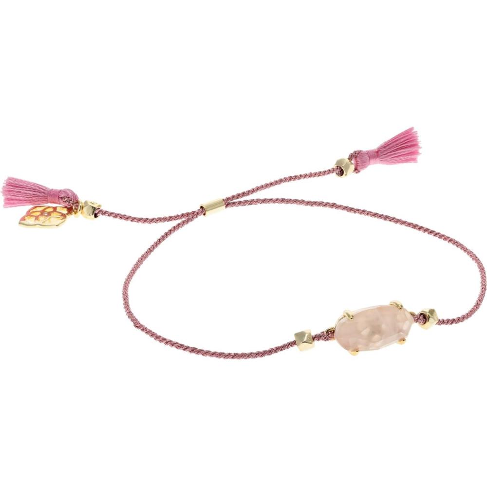 imageKendra Scott Everlyne Cord Friendship Bracelet Fashion Jewelry for WomenGold Rose Quartz