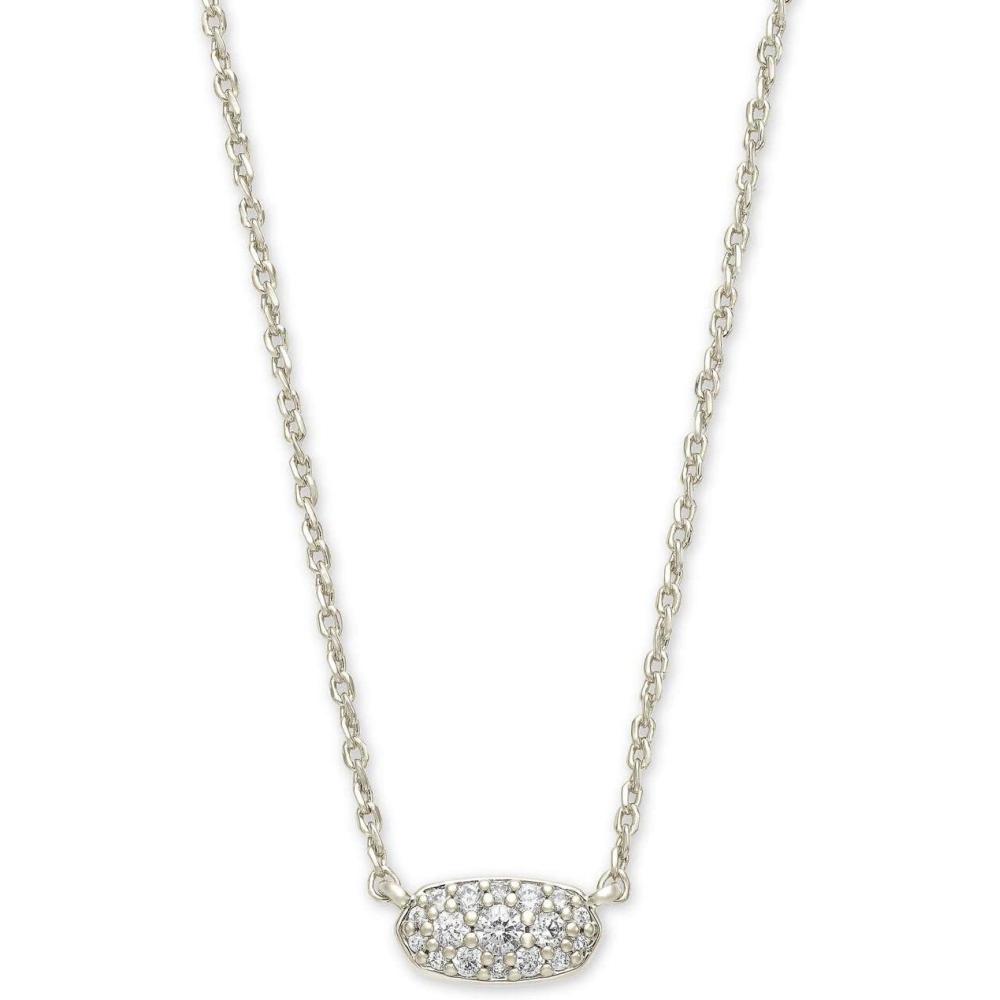 imageKendra Scott Grayson Crystal Pendant Necklace Fashion Jewelry for WomenRHODIUM  WHITE CUBIC ZIRCONIA