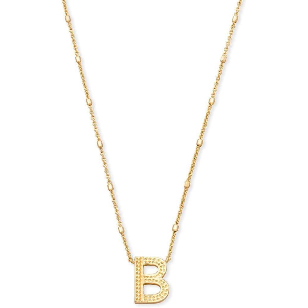 imageKendra Scott Letters AZ Pendant Necklace for Women Fashion Jewelry 14k GoldPlated BrassLetter B