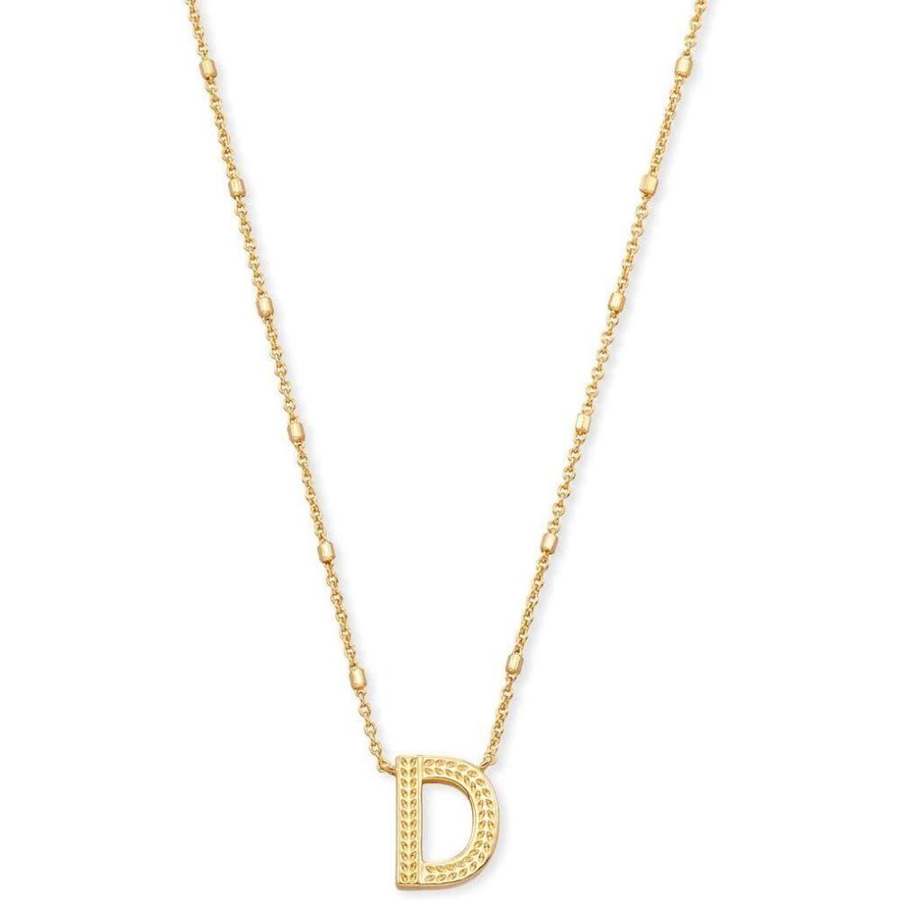 imageKendra Scott Letters AZ Pendant Necklace for Women Fashion Jewelry 14k GoldPlated BrassLetter D