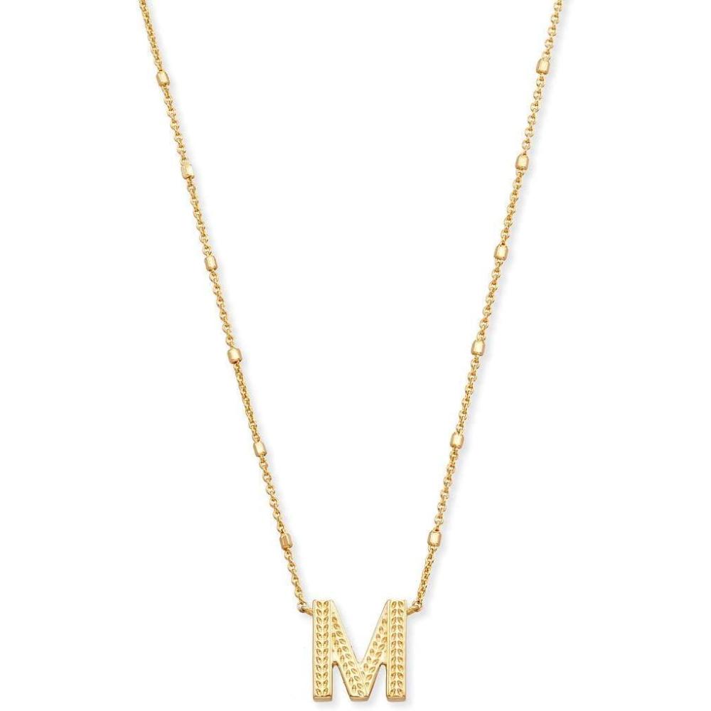 imageKendra Scott Letters AZ Pendant Necklace for Women Fashion Jewelry 14k GoldPlated BrassLetter M