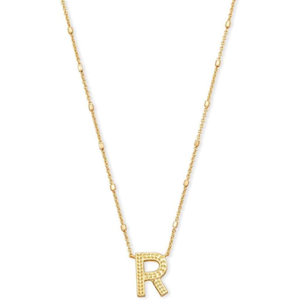 imageKendra Scott Letters AZ Pendant Necklace for Women Fashion Jewelry 14k GoldPlated BrassLetter R