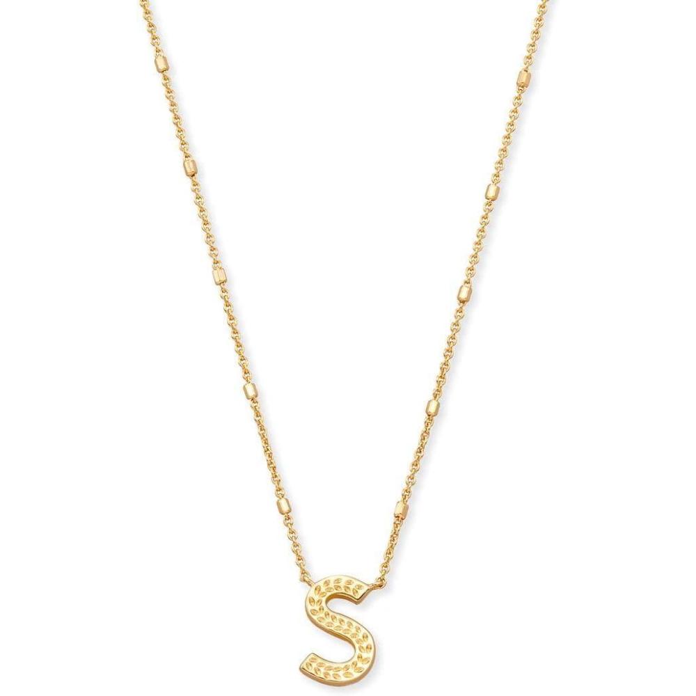 imageKendra Scott Letters AZ Pendant Necklace for Women Fashion Jewelry 14k GoldPlated BrassLetter S
