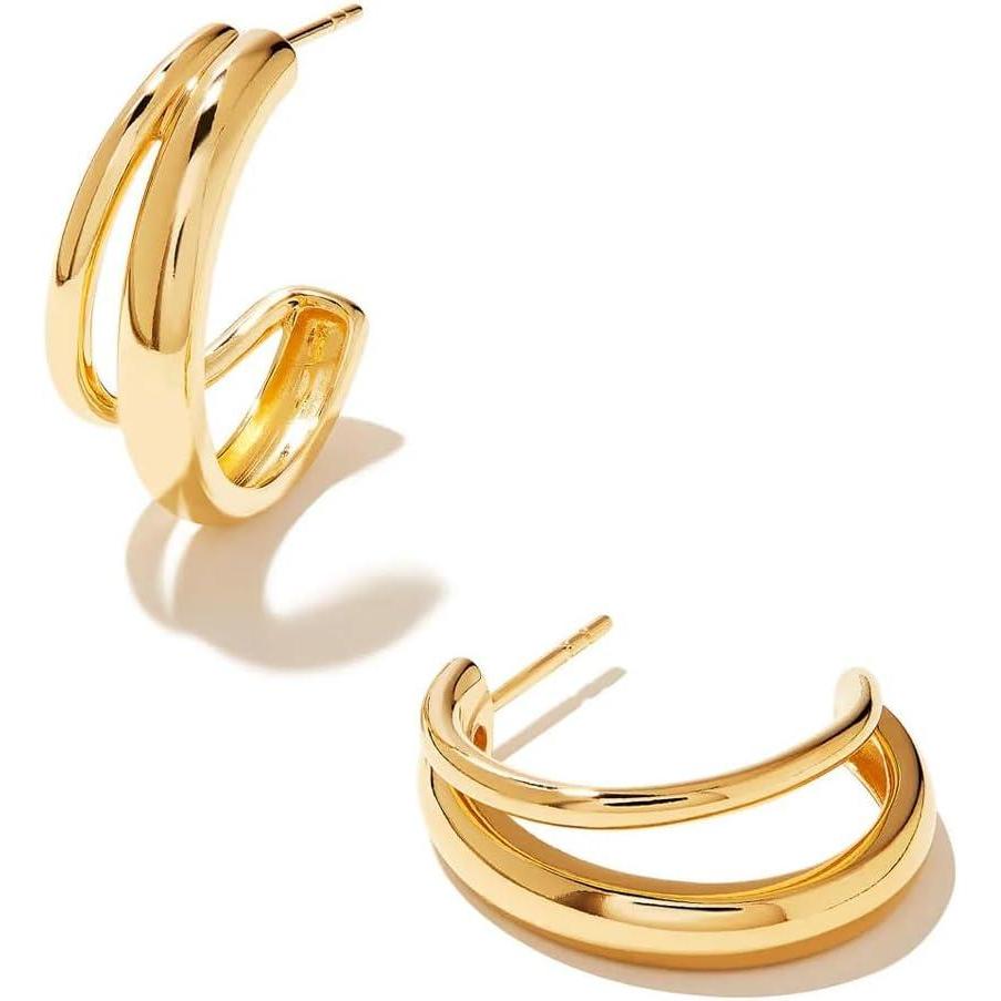 imageKendra Scott Meg Double Hoop Earring 18k Gold Vermeil