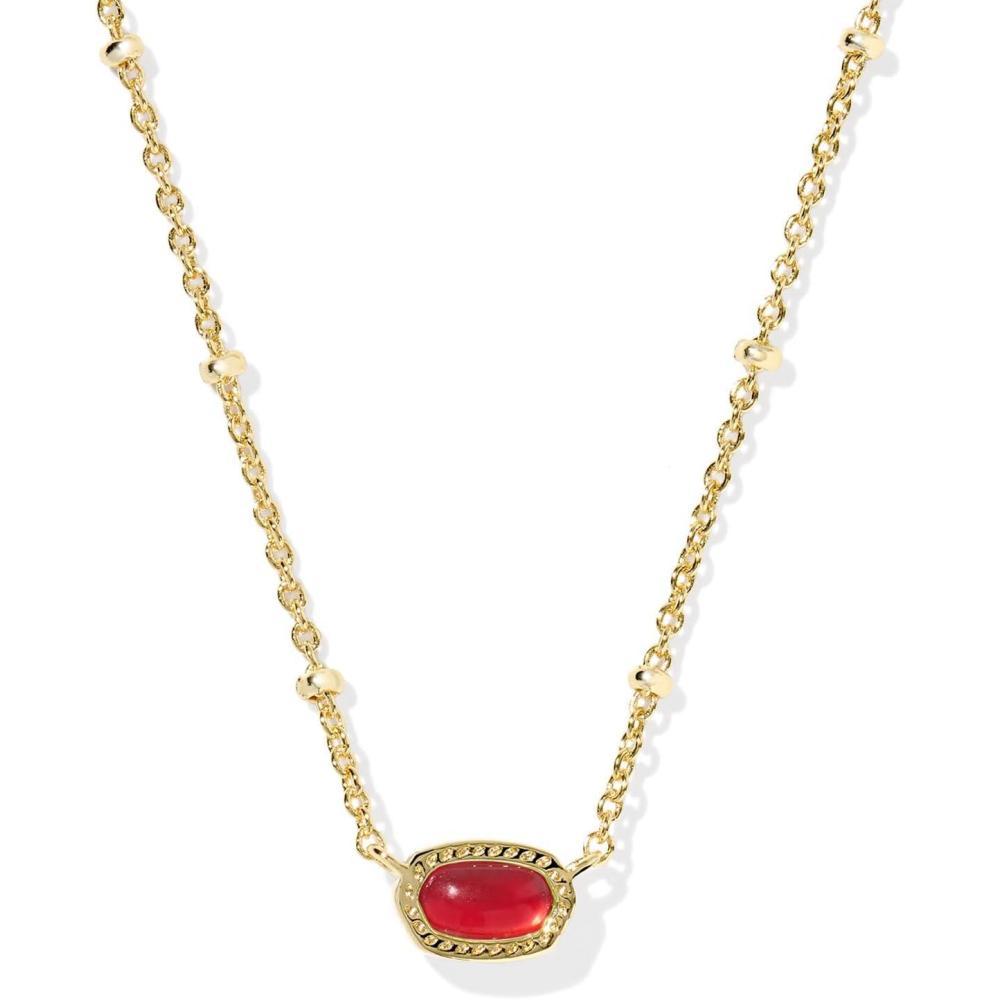 imageKendra Scott Mini Elisa 14k GoldPlated Satellite Short Pendant Necklace Fashion Jewelry for WomenGOLD  RED ILLUSION
