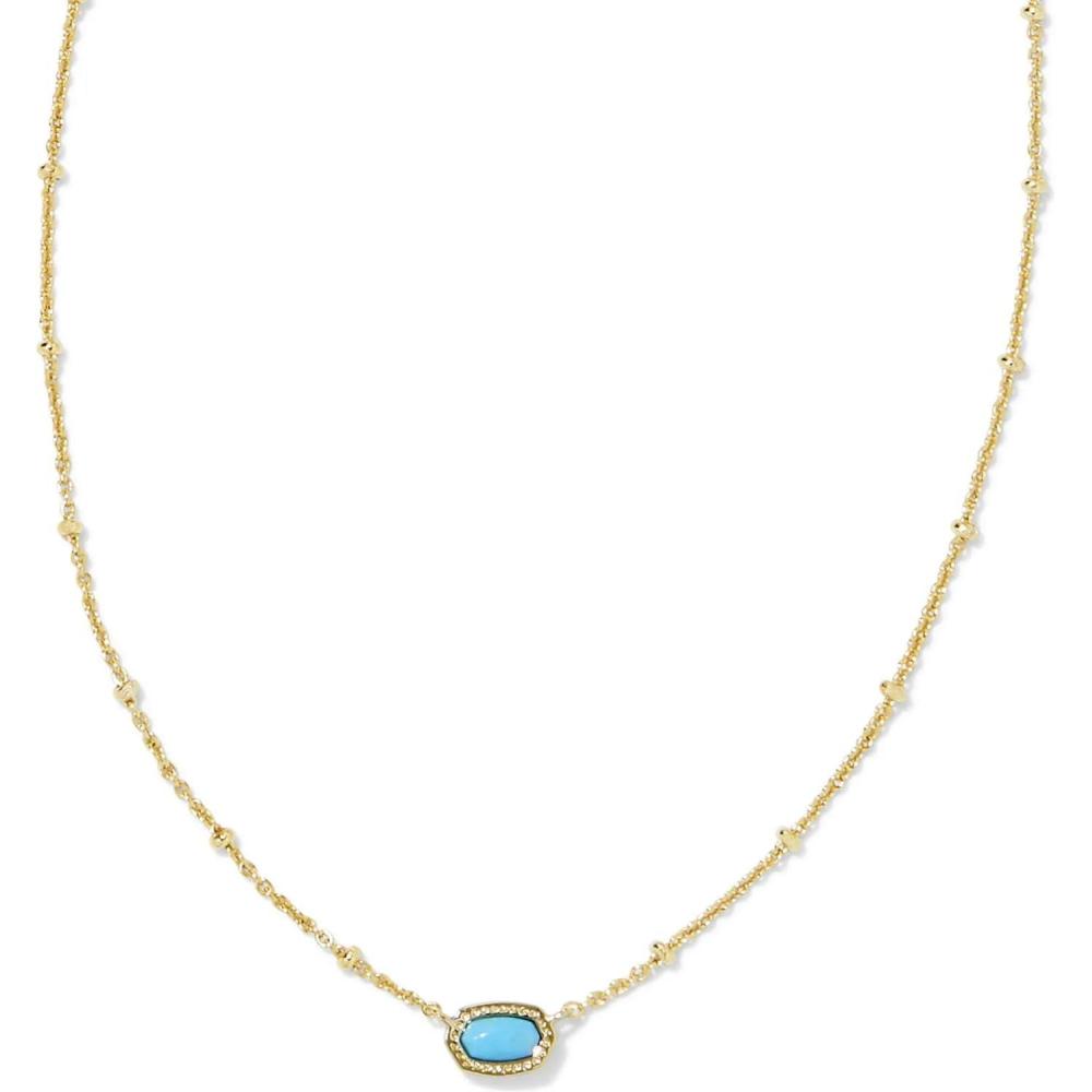 imageKendra Scott Mini Elisa 14k GoldPlated Satellite Short Pendant Necklace Fashion Jewelry for WomenGOLD  TURQUOISE