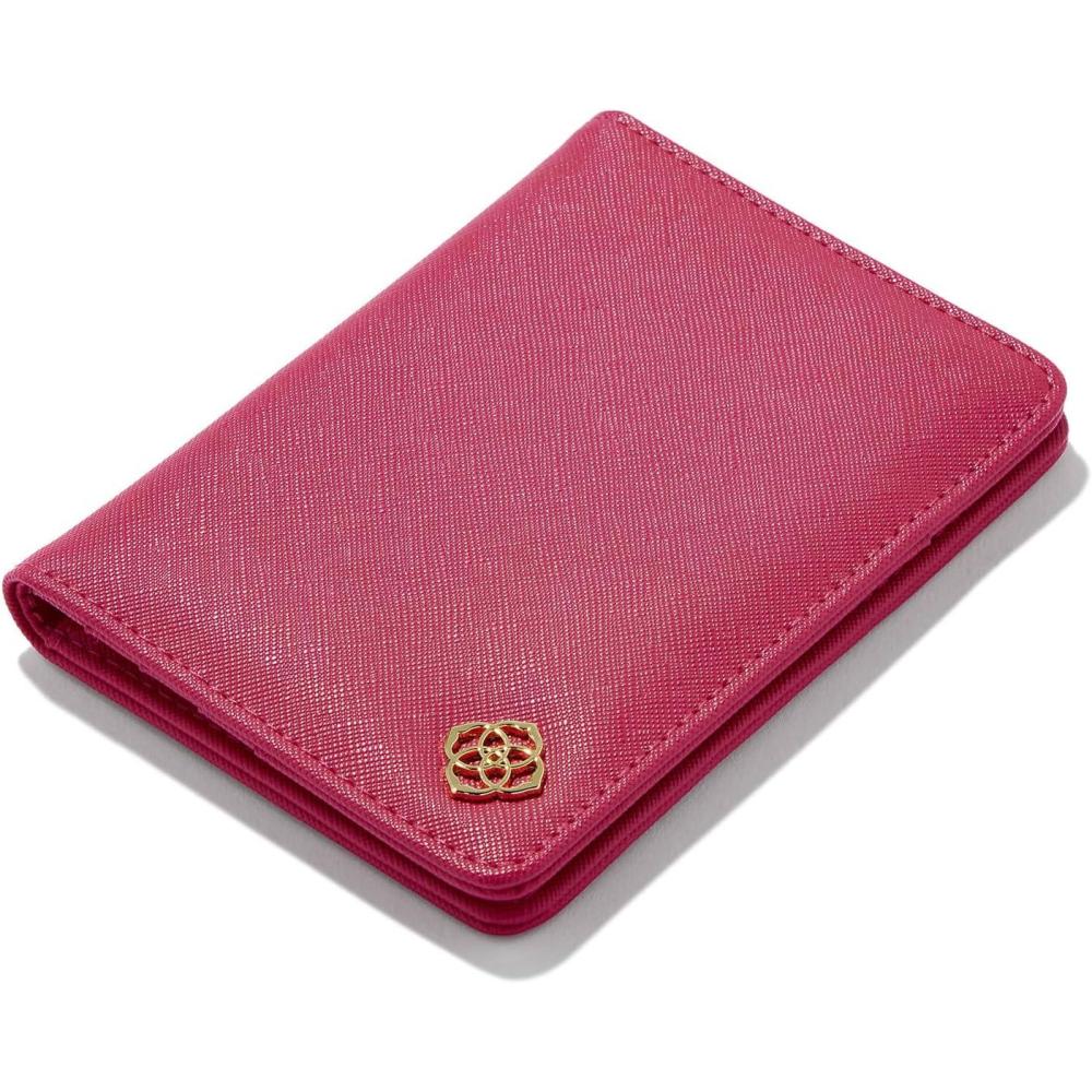 imageKendra Scott Passport Holder Black LeatherHOT PINK