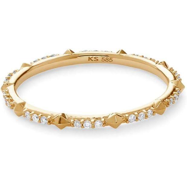imageKendra Scott White Diamond Astrid Ring in 14k Yellow Gold Fine Jewelry for Women14K YELLOW GOLD  CRYSTAL CLEAR DIAMOND