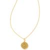 Kendra Scott 14k Gold-Plated Brass Letter A-Z Disc Reversible Pendant Necklace, Fashion Jewelry for Women(Letter Q)