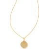 Kendra Scott 14k Gold-Plated Brass Letter A-Z Disc Reversible Pendant Necklace, Fashion Jewelry for Women(Letter T)