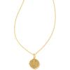 Kendra Scott 14k Gold-Plated Brass Letter A-Z Disc Reversible Pendant Necklace, Fashion Jewelry for Women(Letter U)