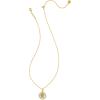 Kendra Scott 14k Gold-Plated Brass Letter A-Z Disc Reversible Pendant Necklace, Fashion Jewelry for Women(Letter Z)