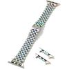 Kendra Scott Alex 5 Link Watch Bands, Compatible with Apple Watch® Series 1-8 and 20mm Samsung Galaxy Watch®(Iridescent Stainless Steel)