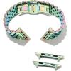 Kendra Scott Alex 5 Link Watch Bands, Compatible with Apple Watch® Series 1-8 and 20mm Samsung Galaxy Watch®(Iridescent Stainless Steel)